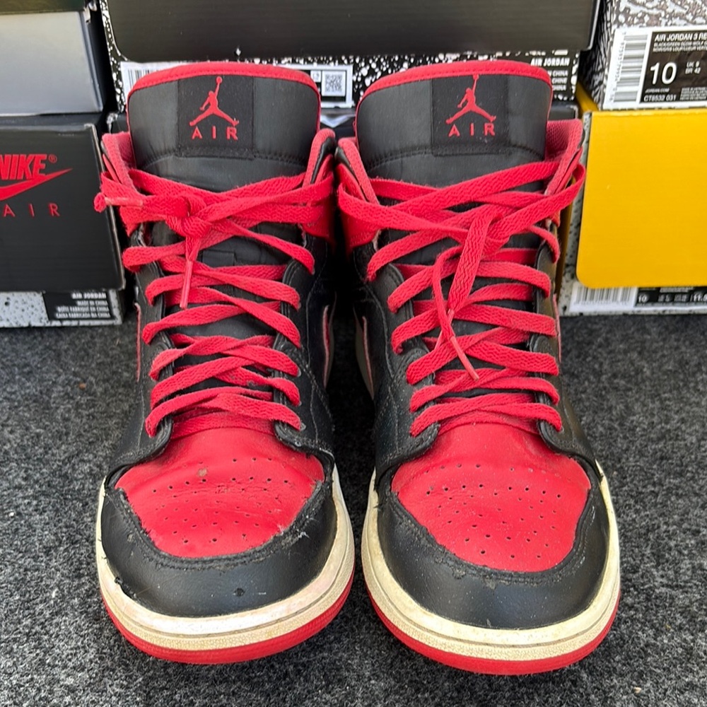 Jordan Red and Black Athletic Shoes Iconic Design